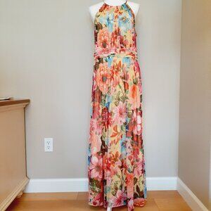 Floral Halter Maxi Dress